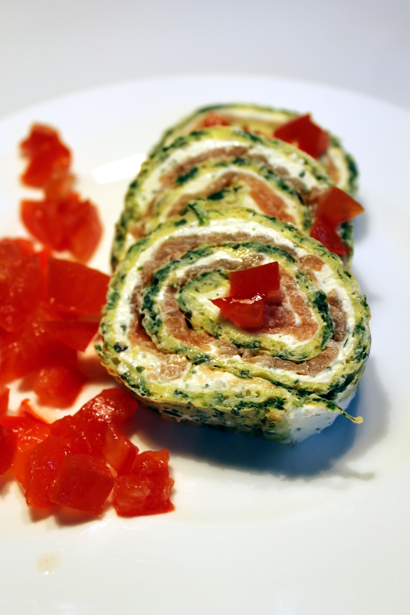 Lachs-Spinat-Rolle